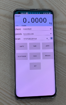 Android APP for Bluetooth scale